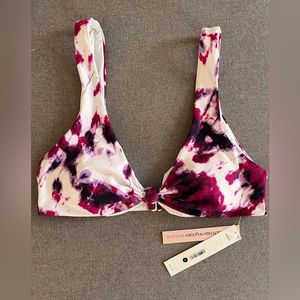 NWT Swim Suit top only Aqua Tie-dye